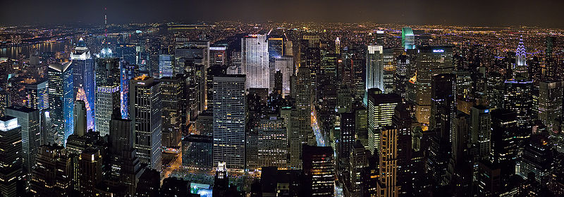 pictures of new york skyline at night. Midtown Skyline. New York City